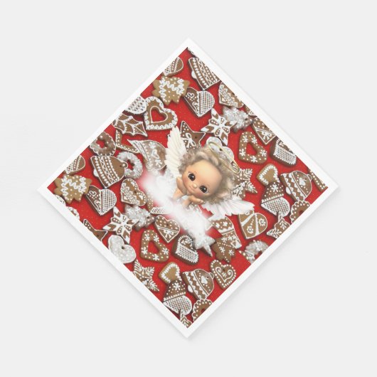 Serviette En Papier Papier de Noël, Joyeux Noël, Ange (Coin)