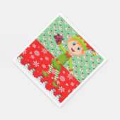 Serviette En Papier Papier de Noël, Joyeux Noël, Elfe (Coin)