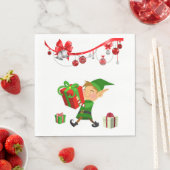 Serviette En Papier Papier de Noël, Joyeux Noël, Elfe (En situation)