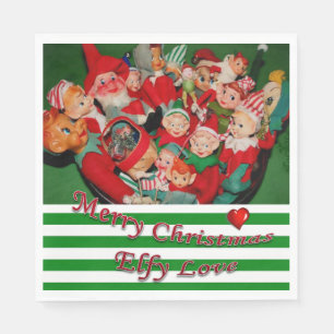 Serviette En Papier Papier de Noël, Joyeux Noël, Elfe