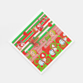 Serviette En Papier Papier de Noël, Joyeux Noël, Elfe (Coin)