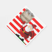 Serviette En Papier Papier de Noël, Joyeux Noël, Père Noël (Coin)