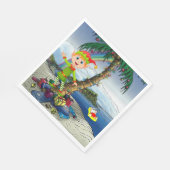 Serviette En Papier Papier de Noël, Joyeux Noël, Plage (Coin)