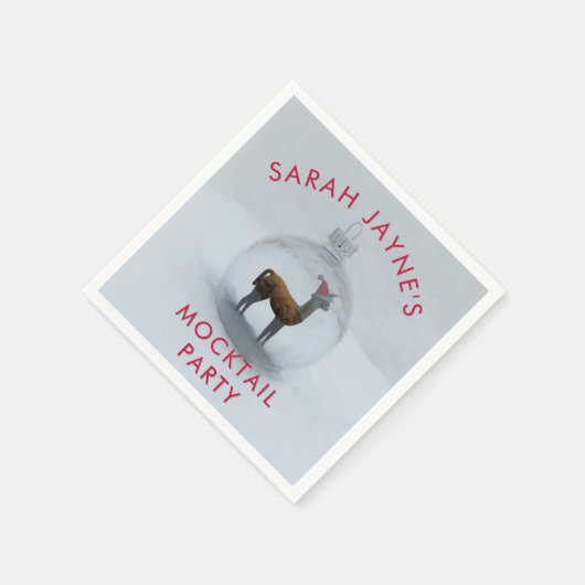 Serviette En Papier Papier de Noël Llama (Coin)