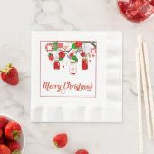 Serviette En Papier Papier de Noël Mason Jar (En situation)