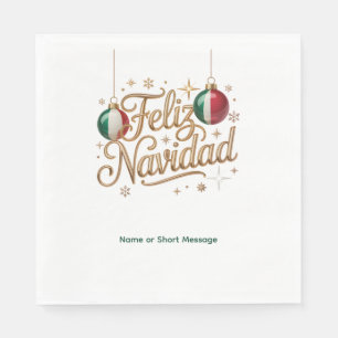 Serviette En Papier Papier de Noël mexicain personnalisé Feliz Navidad