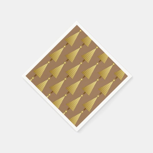 Serviette En Papier Papier de Noël moderne en feuille d'or Papier (Coin)