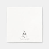 Serviette En Papier Papier de Noël Monogramme (Devant)