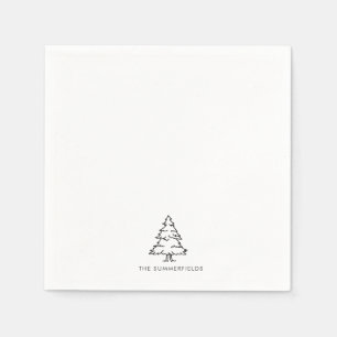 Serviette En Papier Papier de Noël Monogramme