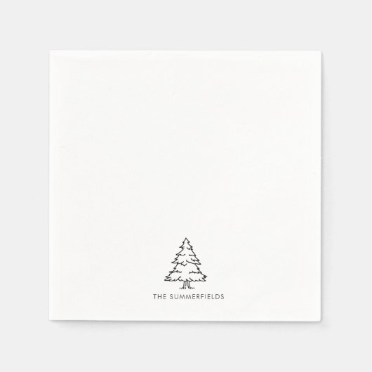 Serviette En Papier Papier de Noël Monogramme (Devant)