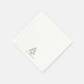 Serviette En Papier Papier de Noël Monogramme (Coin)
