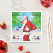 Serviette En Papier Papier de Noël Napkins, Chaussure de plage d'été P (En situation)