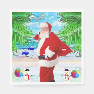 Serviette En Papier Papier de Noël Napkins, Chaussure de plage d'été P