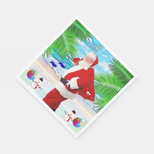 Serviette En Papier Papier de Noël Napkins, Chaussure de plage d'été P (Coin)