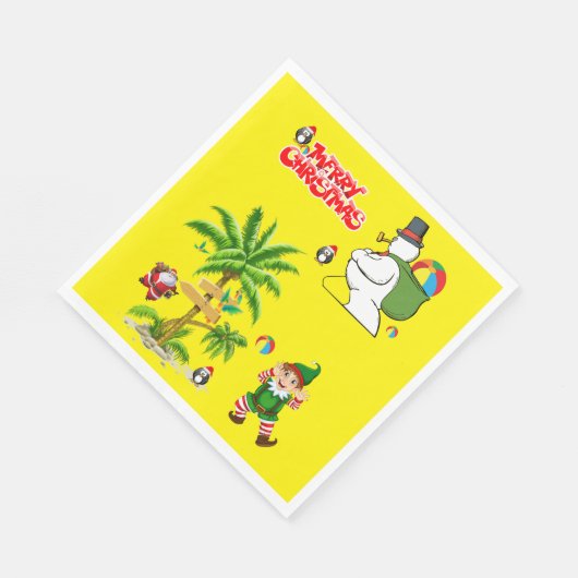 Serviette En Papier Papier de Noël Napkins, Chaussure de plage d'été P (Coin)