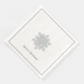 Serviette En Papier Papier de Noël Napkins Flocon de neige en argent (Coin)