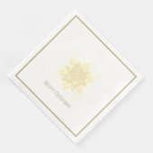 Serviette En Papier Papier de Noël Napkins Flocon doré (Coin)