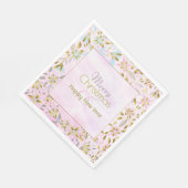 Serviette En Papier Papier de Noël Pastel Flower (Coin)