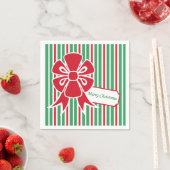 Serviette En Papier Papier de Noël Red Bow (En situation)