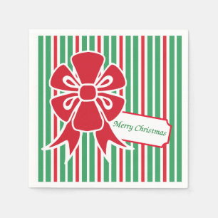 Serviette En Papier Papier de Noël Red Bow