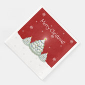 Serviette En Papier Papier de Noël Red Snowy (Coin)