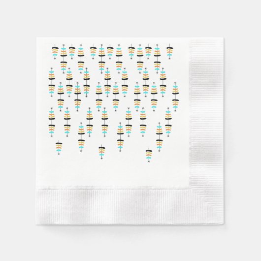 Serviette En Papier Papier de Noël rétro (Devant)