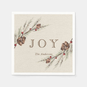 Serviette En Papier Papier de Noël Russe Pinecone