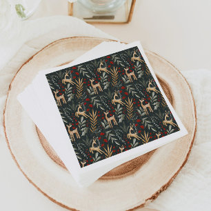 Serviette En Papier Papier de Noël Scandi Napkins Nordic Holiday Deer