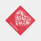 Serviette En Papier Papier de Noël scandinave (Coin)