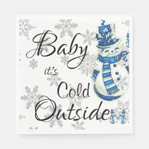 Serviette En Papier Papier de Noël serviettes, bébé il fait froid deho