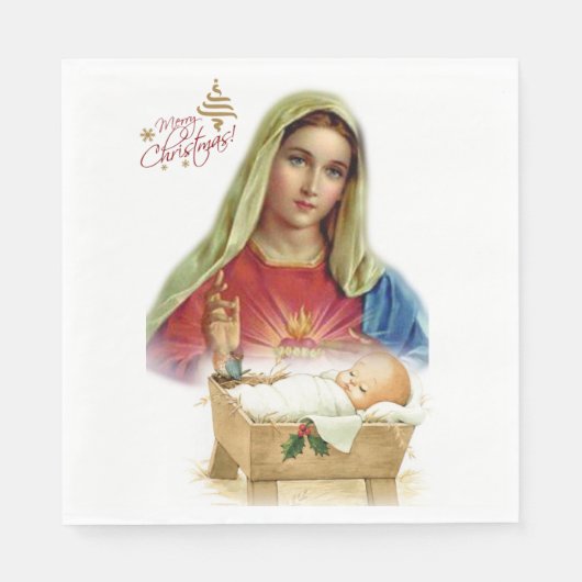 Serviette En Papier Papier de Noël serviettes, Jésus Christ (Devant)