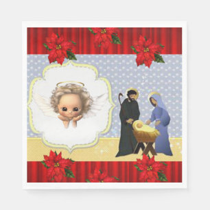 Serviette En Papier Papier de Noël serviettes, Jésus Christ