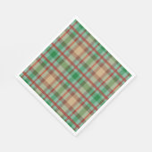 Serviette En Papier Papier de Noël serviettes, vert et rouge plaid (Coin)