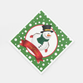 Serviette En Papier Papier de Noël Snowman (Coin)