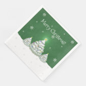 Serviette En Papier Papier de Noël vert Napkin (Coin)
