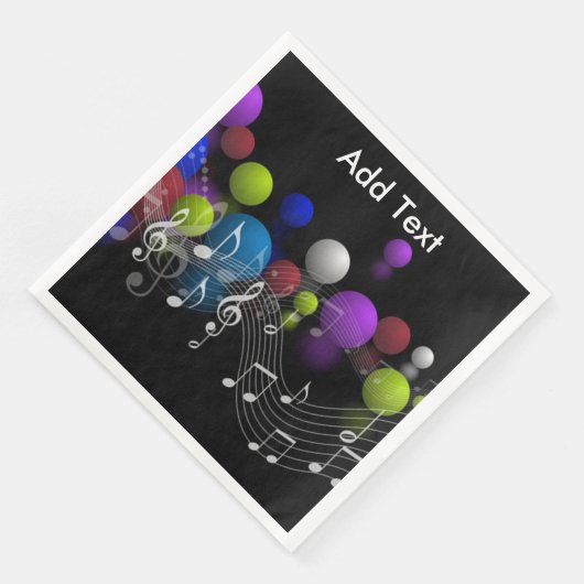 Serviette En Papier Papier de notes de musique (Coin)