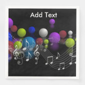 Serviette En Papier Papier de notes de musique (Devant)