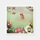 Serviette En Papier Papier de papier à papier de découpage du village (Devant)