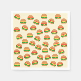 Serviette En Papier Papier de Papier Burger Cute