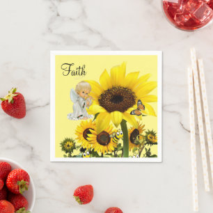 Serviette En Papier Papier de papillon de tournesol Bumblebee