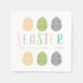 Serviette En Papier Papier de Pâques personnalisé serviettes Élégant m (Devant)