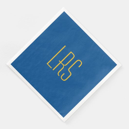 SERVIETTE EN PAPIER PAPIER DE PARTI CHIC NAPKIN_LAPIS BLEU SOLIDE/MONO (Coin)