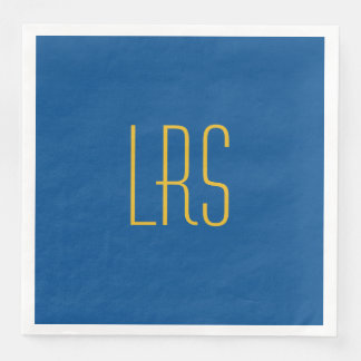 SERVIETTE EN PAPIER PAPIER DE PARTI CHIC NAPKIN_LAPIS BLEU SOLIDE/MONO
