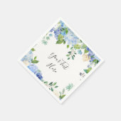 Serviette En Papier Papier de PARTI Floral bleu clair Hydrangea (Coin)