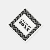 Serviette En Papier Papier de Parties scintillant Chevron Argent (Coin)