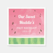 Serviette En Papier Papier de pastèque Napkin Melon Fruit d'anniversai (Devant)