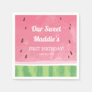 Serviette En Papier Papier de pastèque Napkin Melon Fruit d'anniversai