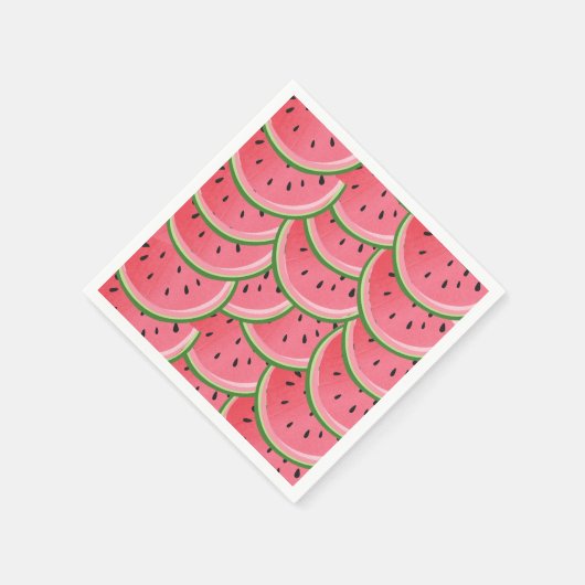 Serviette En Papier Papier de pastèque Napkins Fruit d'été Melon Pique (Coin)