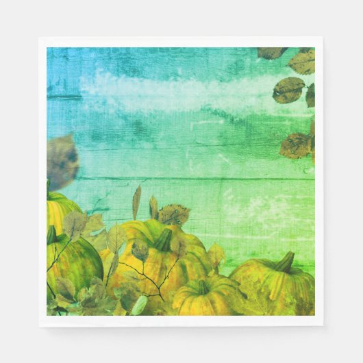 Serviette En Papier Papier de patchs citrouille Napkin (Devant)