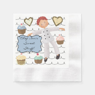 Serviette En Papier Papier de pâtisserie pour chef masculin personnali